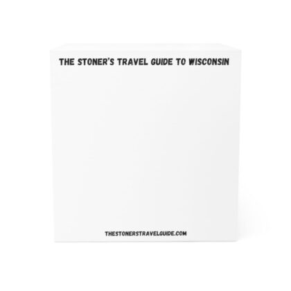 note cube — "the stoner's travel guide to wisconsin" sticky memo block