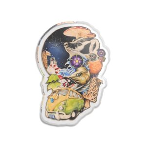 custom cut statue — whimsical nature collage art piece