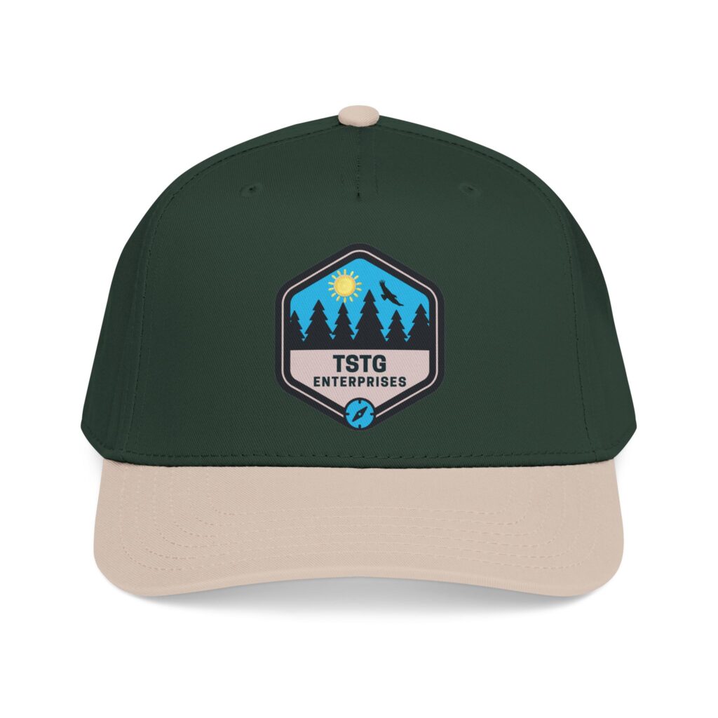 tstg enterprises baseball cap — embroidered logo hat