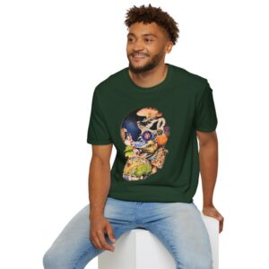 hippie road trip t shirt the stoner's travel guide green graphic t shirt artwork by travis messa