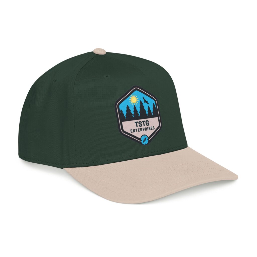 tstg enterprises baseball cap — embroidered logo hat