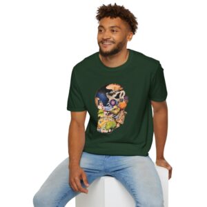 hippie road trip t shirt the stoner's travel guide green graphic t shirt artwork by travis messa