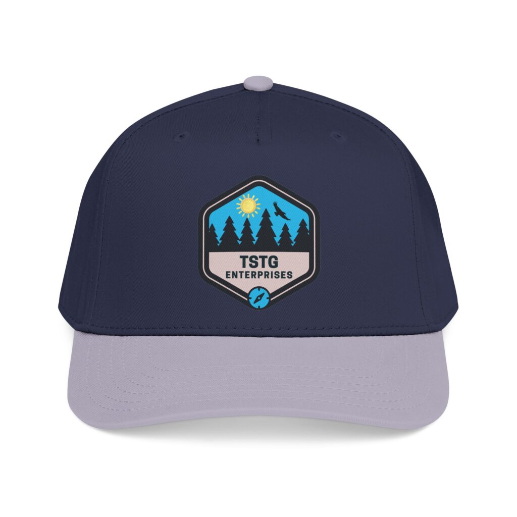 tstg enterprises baseball cap — embroidered logo hat