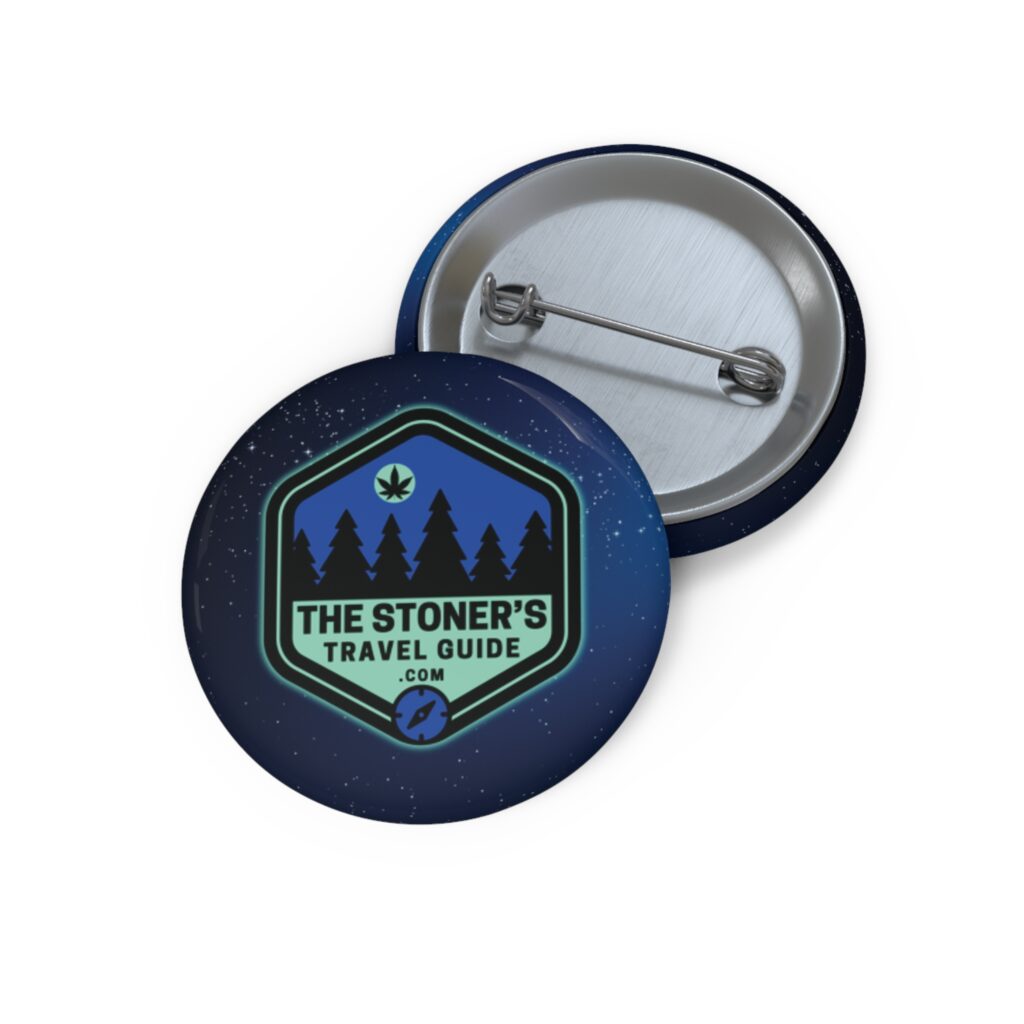 the stoner's travel guide pin buttons