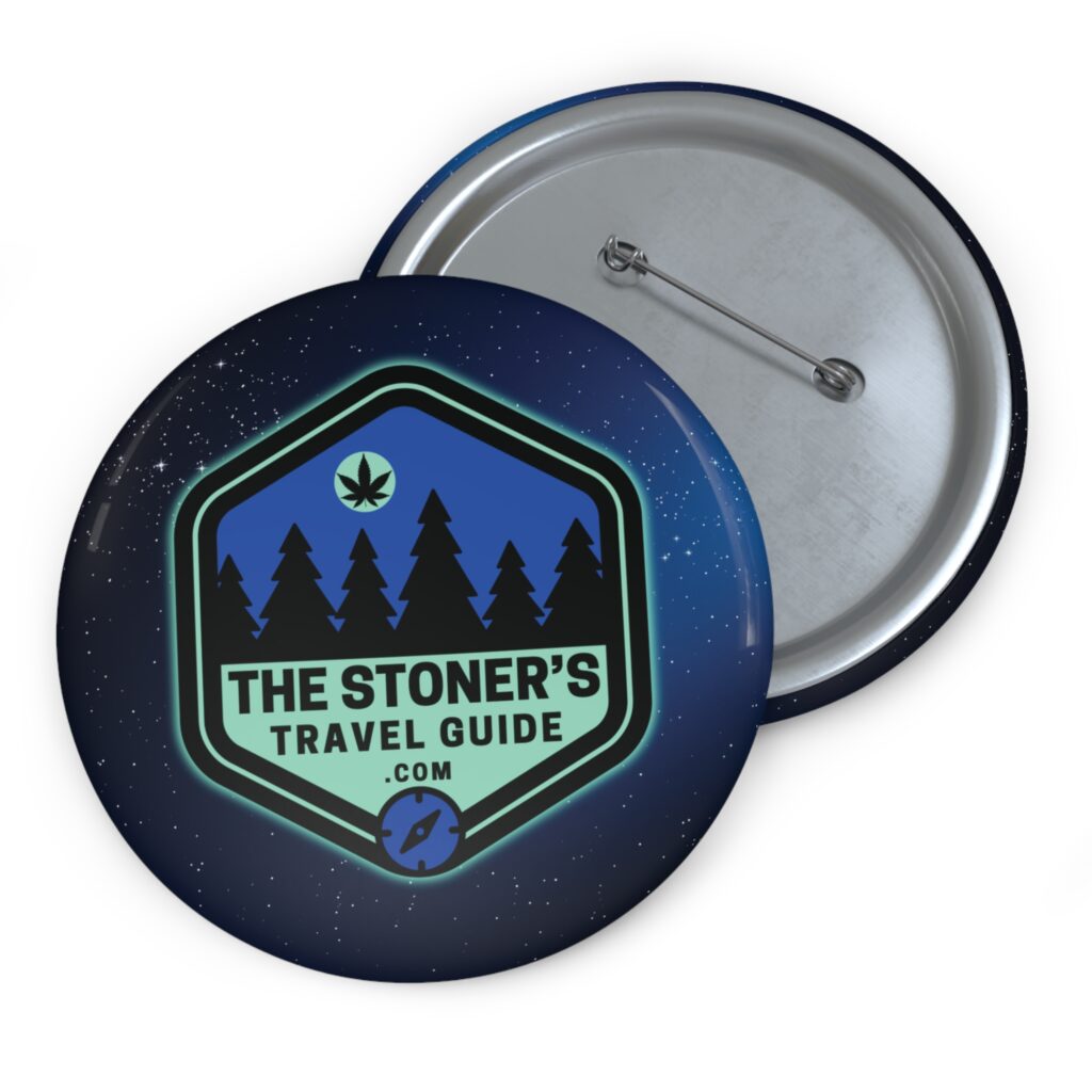 the stoner's travel guide pin buttons
