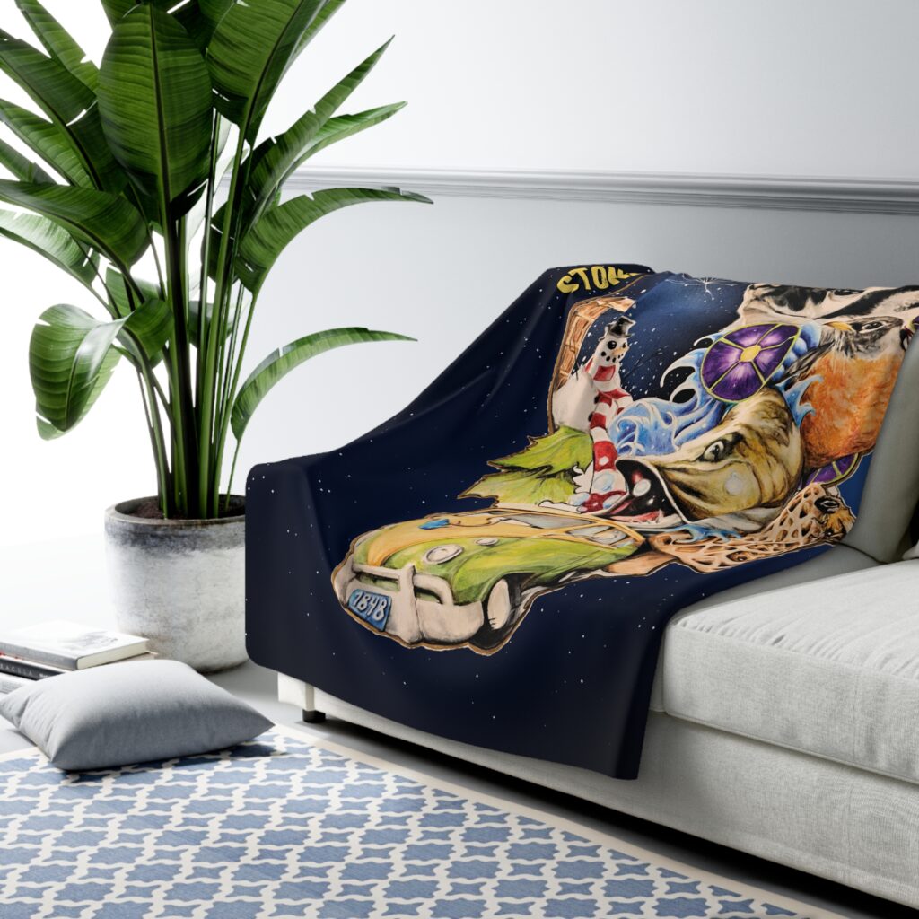 the stoner's travel guide to wisconsin sherpa fleece blanket
