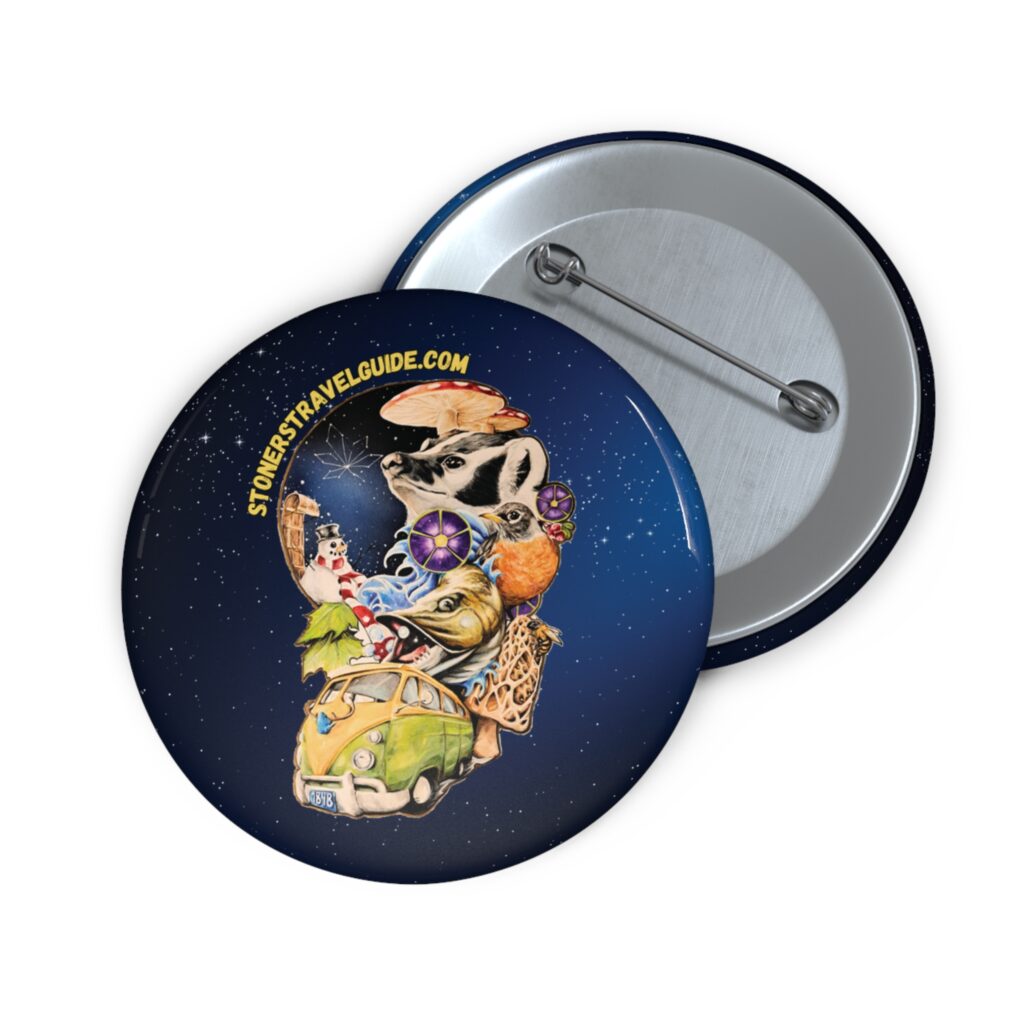 the stoner's travel guide to wisconsin pin buttons