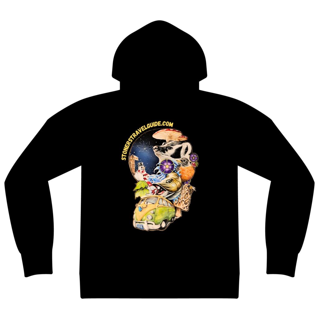 unisex softstyle® full zip hooded sweatshirt artwork by travis messa