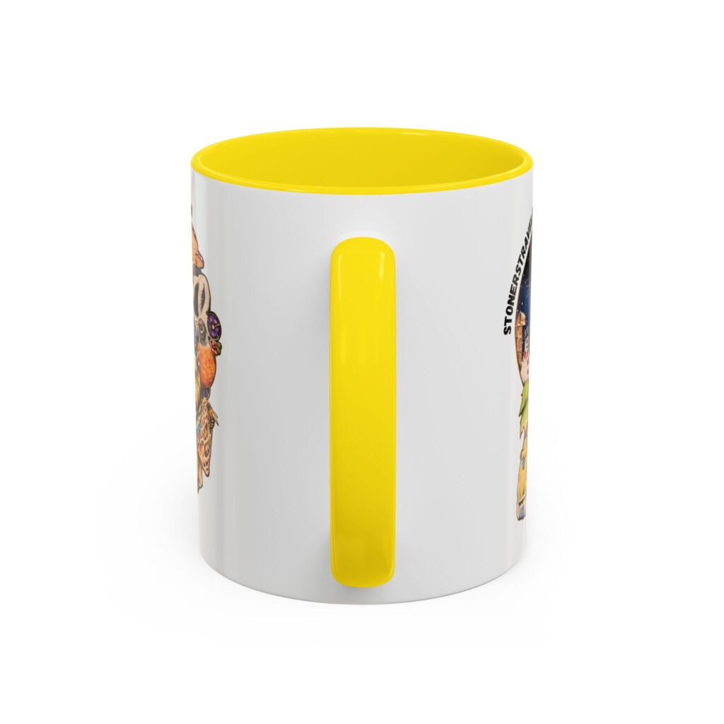 the stoner's travel guide to wisconsin accent coffee mug (11, 15oz)