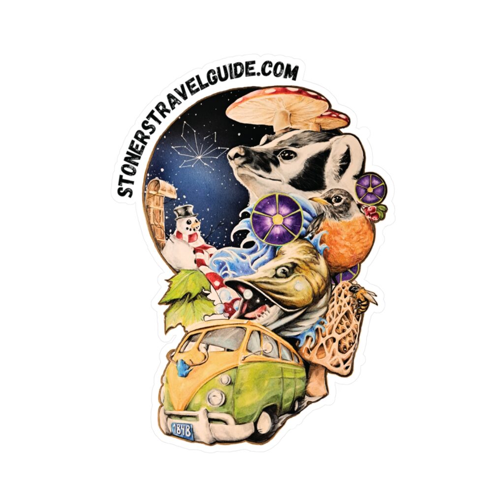 the stoner's travel guide to wisconsin kiss cut vinyl decals