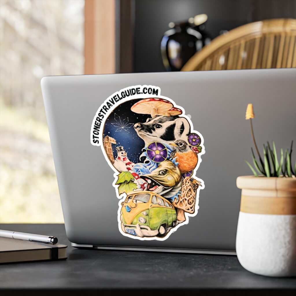 the stoner's travel guide to wisconsin kiss cut vinyl decals