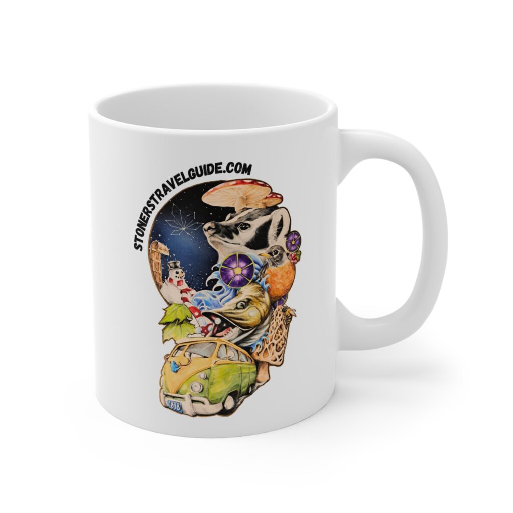 the stoner's travel guide to wisconsin mug 11oz