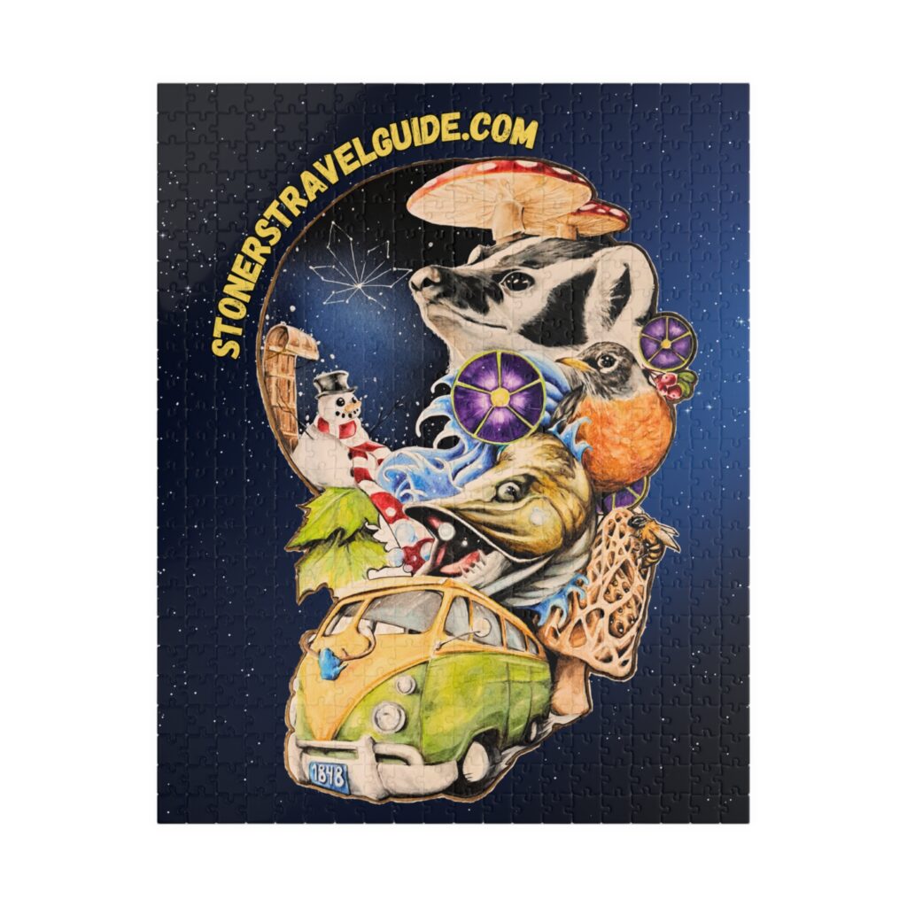 the stoner's travel guide to wisconsin puzzle (110, 252, 520 piece)