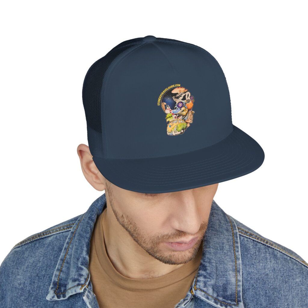the stoner's travel guide to wisconsin 5 panel trucker cap