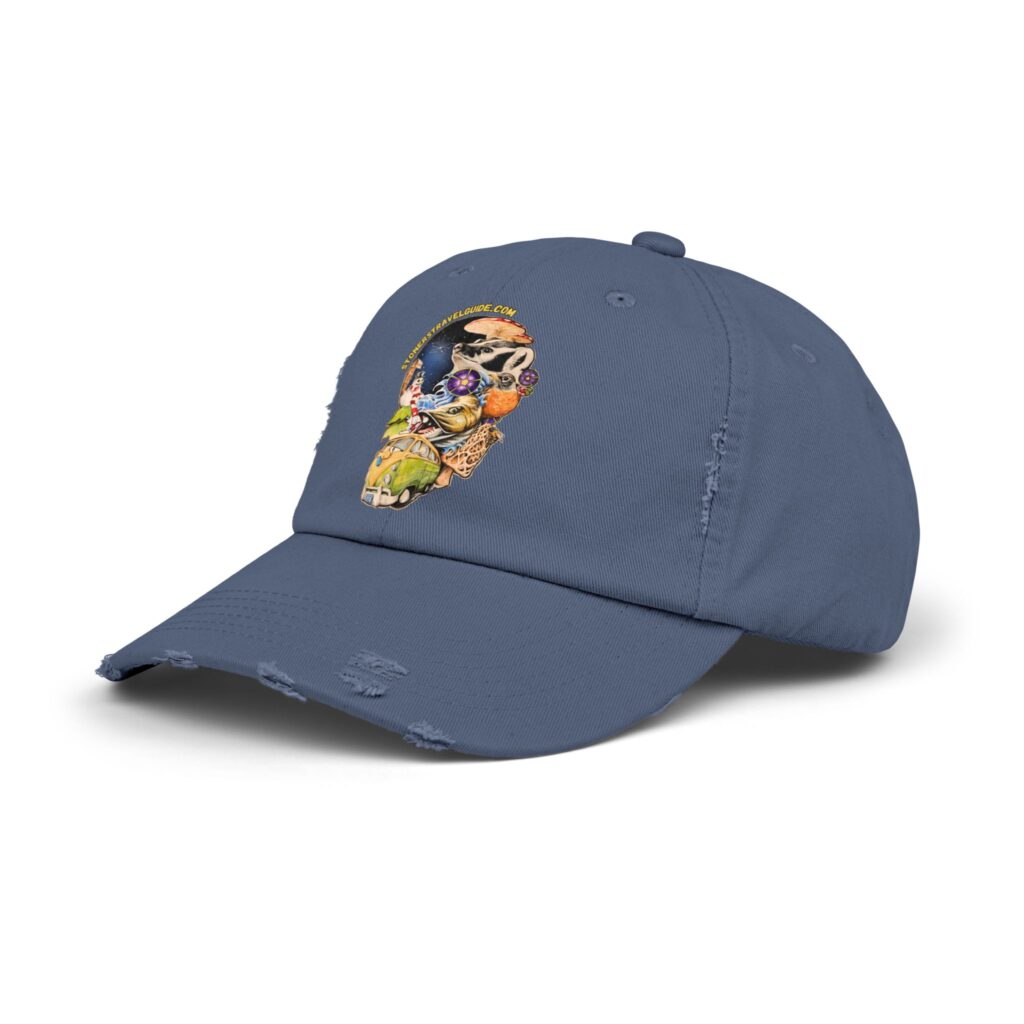 the stoner's travel guide to wisconsin unisex distressed cap
