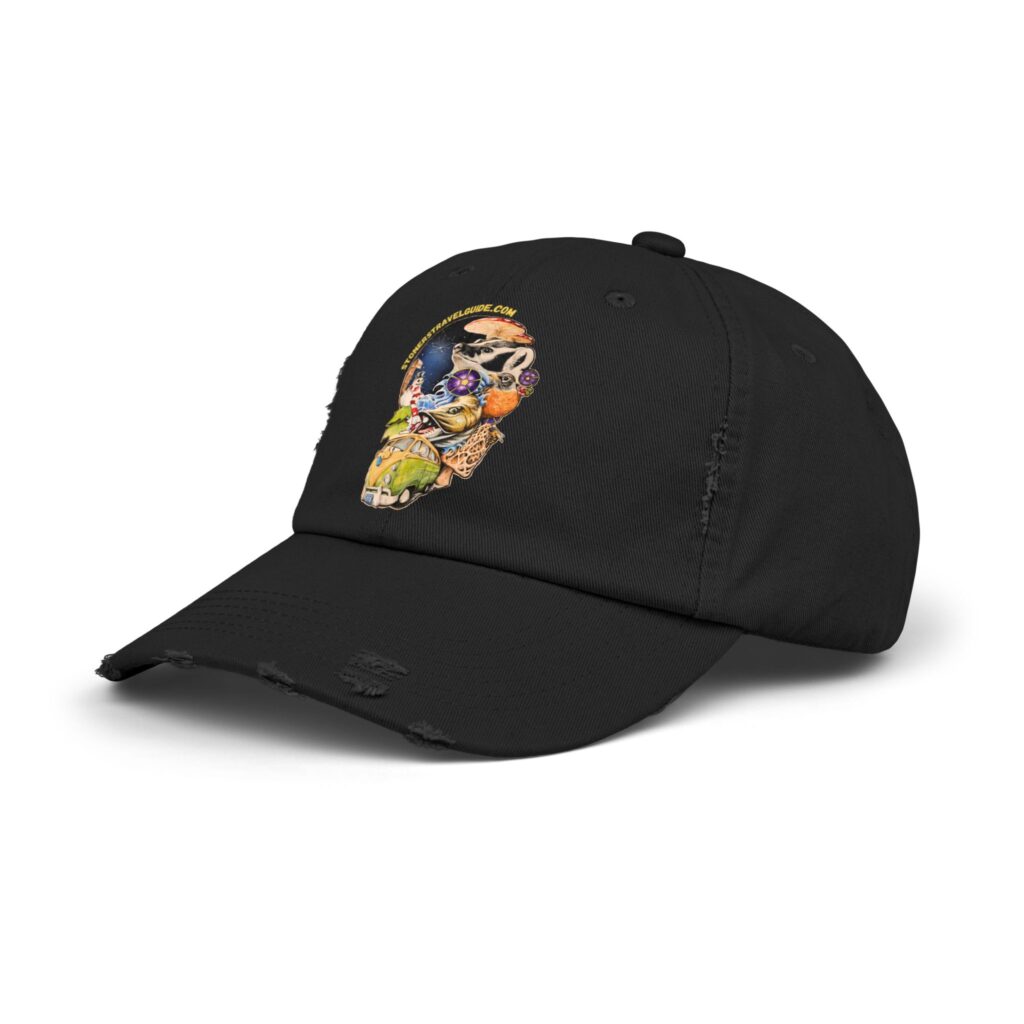 the stoner's travel guide to wisconsin unisex distressed cap