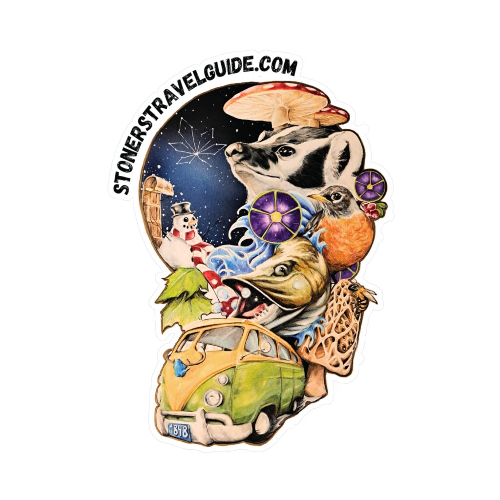 the stoner's travel guide to wisconsin kiss cut vinyl decals