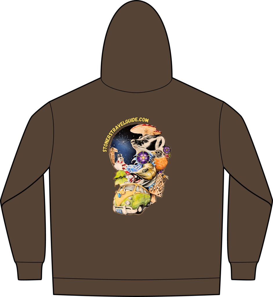 the stoner's travel guide to wisconsin unisex reflex fleece full zip hoodie sweatshirt