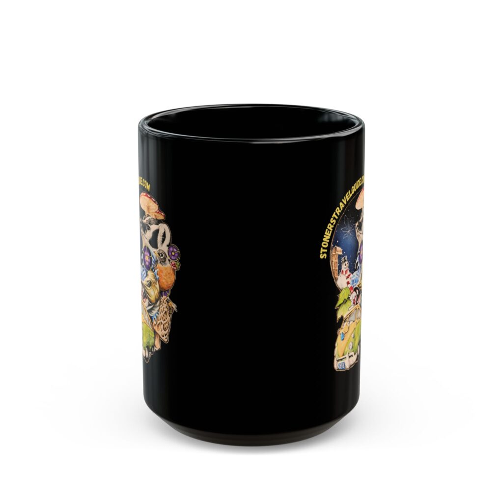the stoner's travel guide to wisconsin black mug (11oz, 15oz)