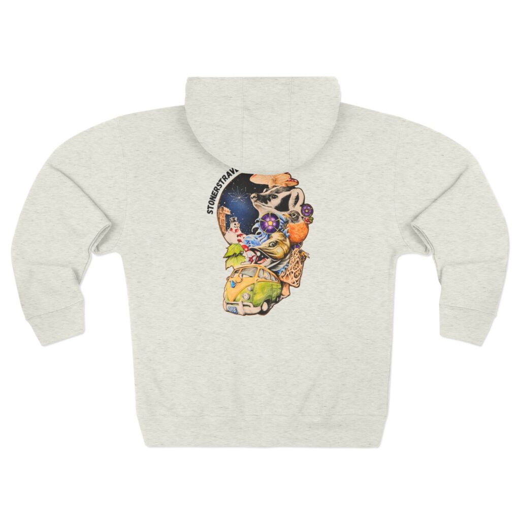 the stoner's travel guide to wisconsin unisex zip hoodie