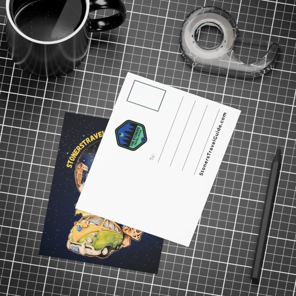 the stoner's travel guide to wisconsin cover artwork postcard bundles (envelopes included)