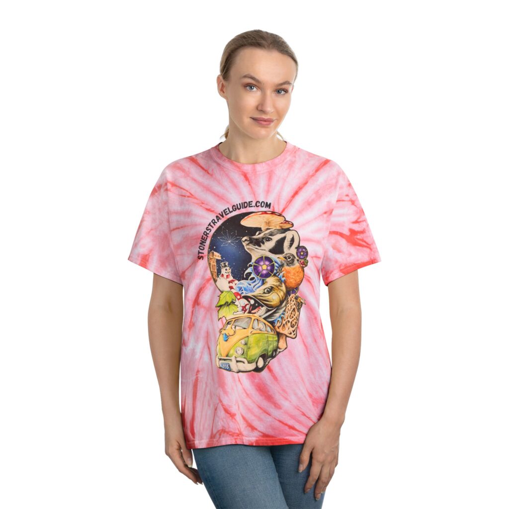 the stoner's travel guide to wisconsin tie dye tee, cyclone