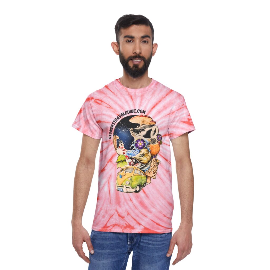 the stoner's travel guide to wisconsin tie dye tee, cyclone
