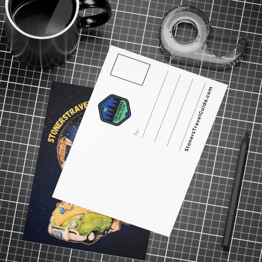 the stoner's travel guide to wisconsin cover artwork postcard bundles (envelopes included)