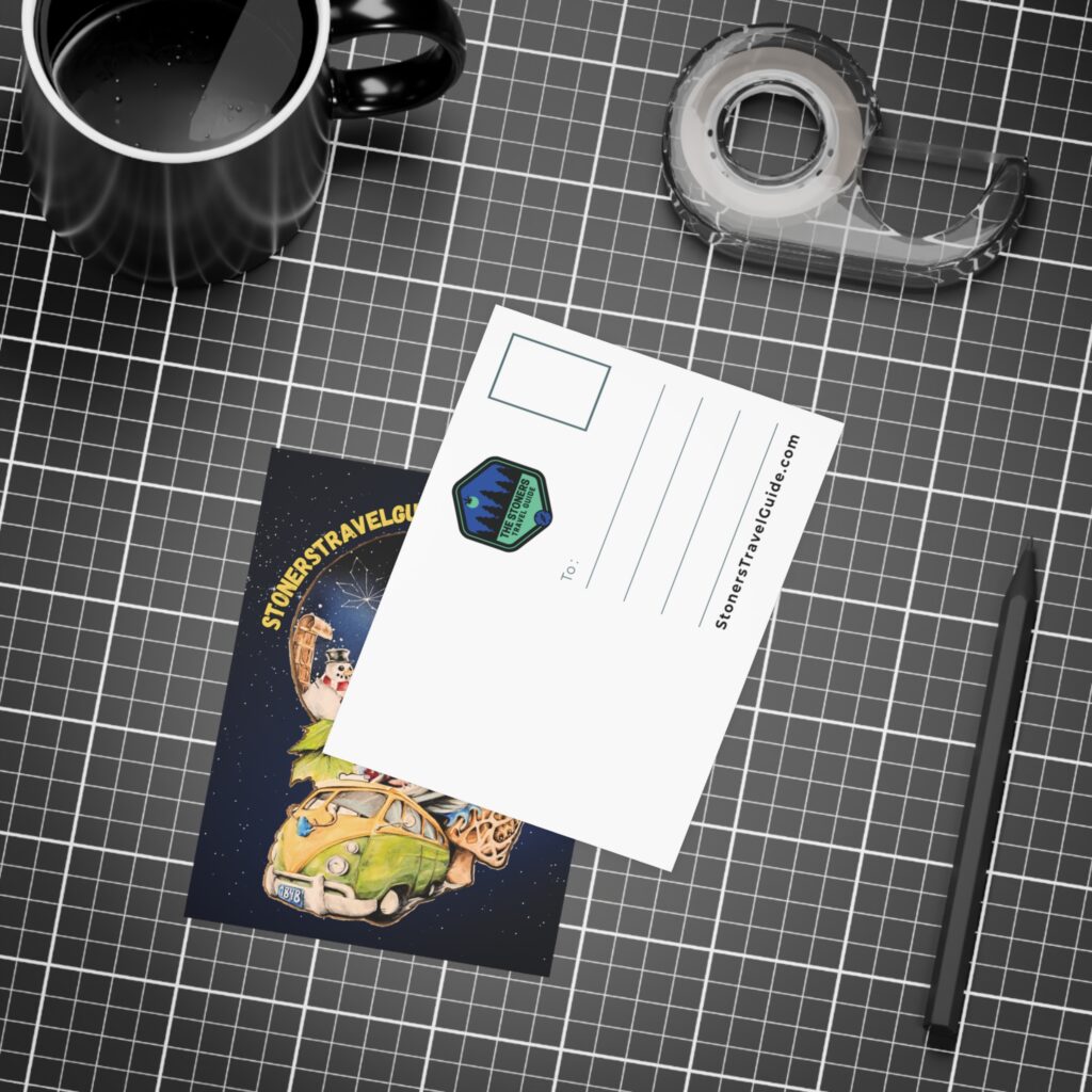 the stoner's travel guide to wisconsin cover artwork postcard bundles (envelopes included)