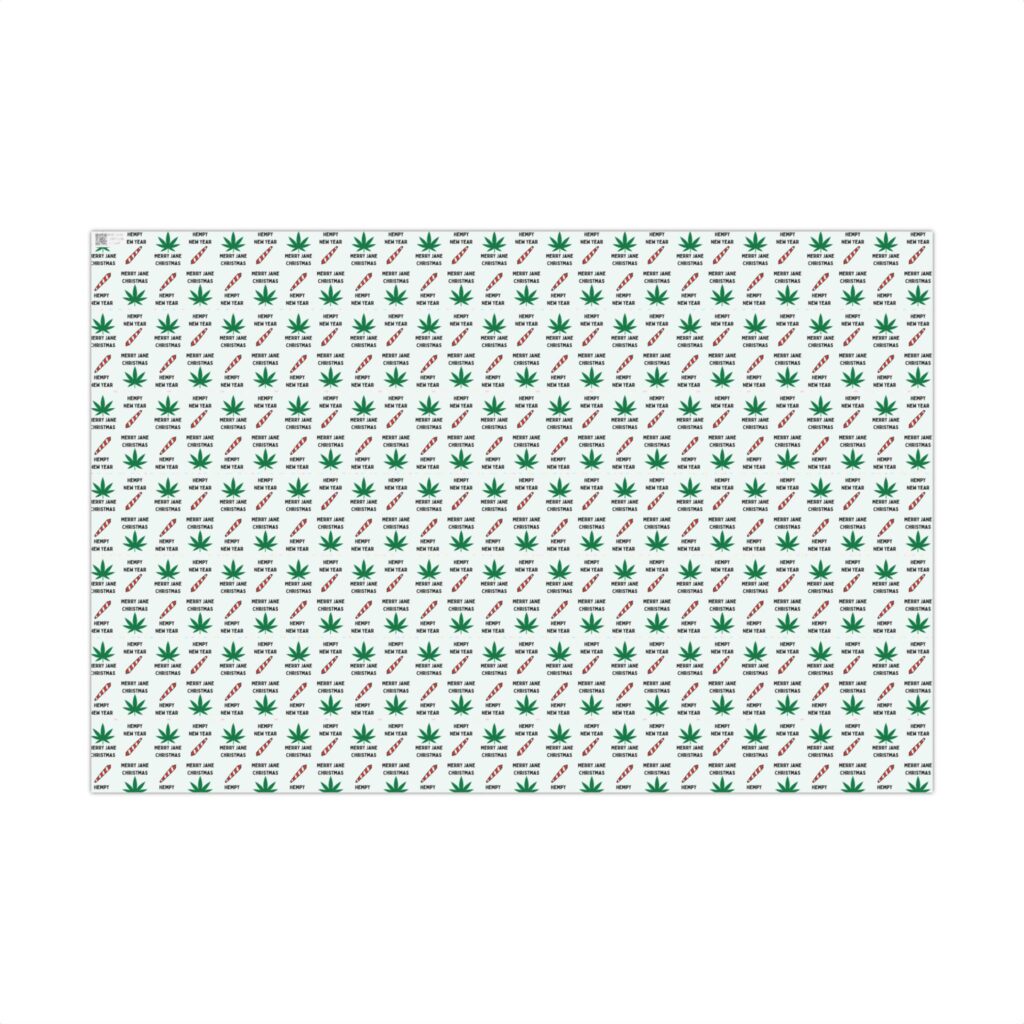 mary jane christmas / hempy new year gift wrap papers