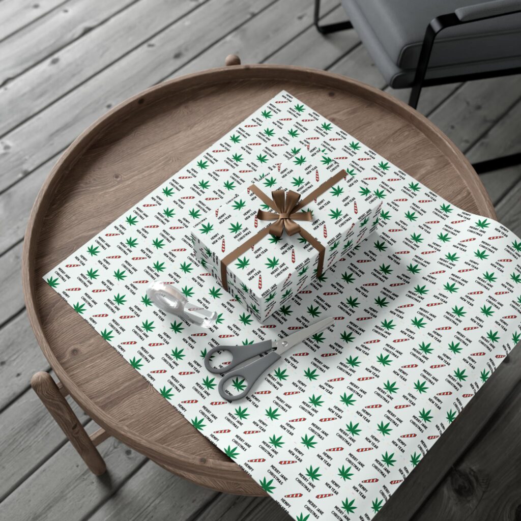 mary jane christmas / hempy new year gift wrap papers