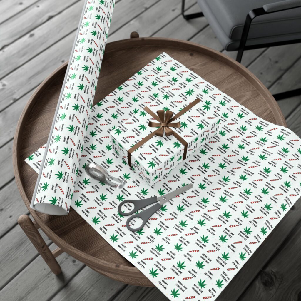 mary jane christmas / hempy new year gift wrap papers